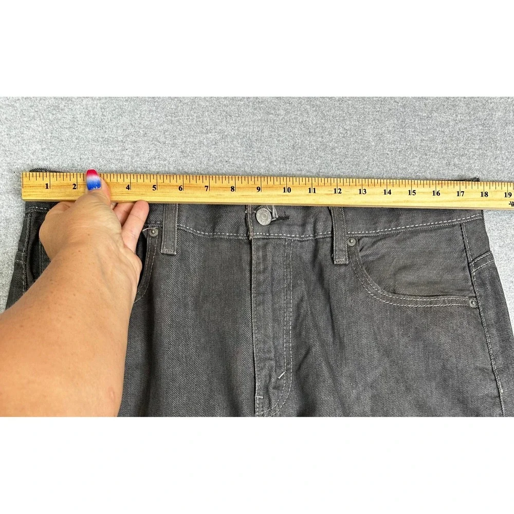 Levis 569 Loose Straight Jean 34x30 (28 ins) Gray Black Denim Wide Leg Skater